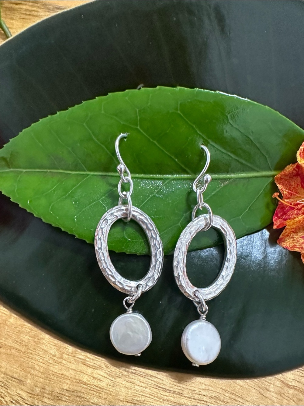 Silpada sterling Silver 925  pearl  earrings